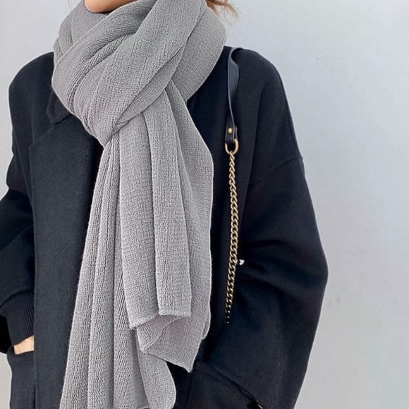 Mustard  winter scarf - Picture 6 of 10